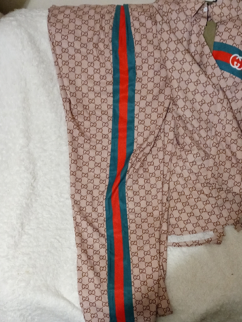 Designer-Inspired with Green-Red Stripe Large - Picture 7 of 7
